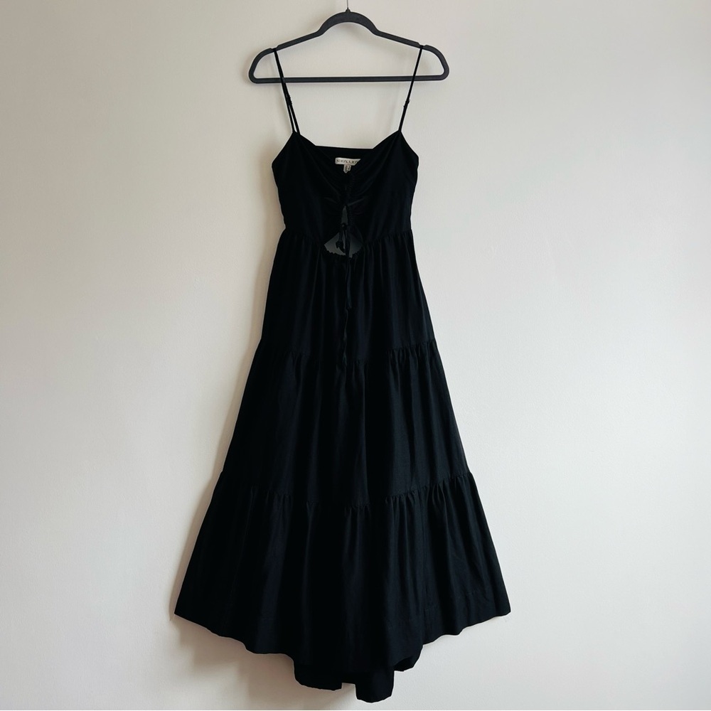 Shona Joy Rubi Lace Up Backless Midi Dress in Black - Picture 4 of 16